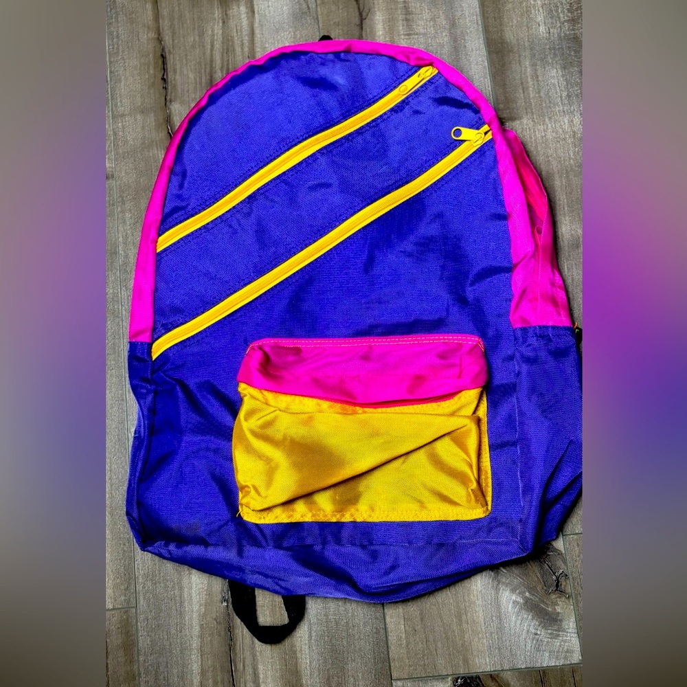 Vibrant Blue and Pink Backpack